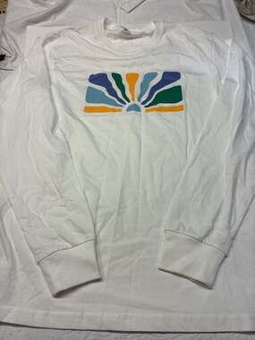 AS Colour Organic Staple Long Sleeve T-Shirt with Abstract Sunset Graphic